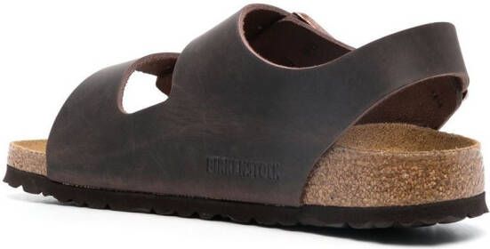 Birkenstock Milano sandalen met gesp Bruin