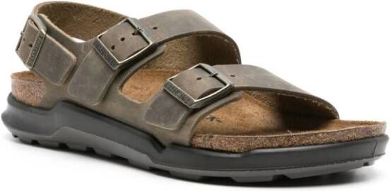 Birkenstock Milano leren sandalen Groen