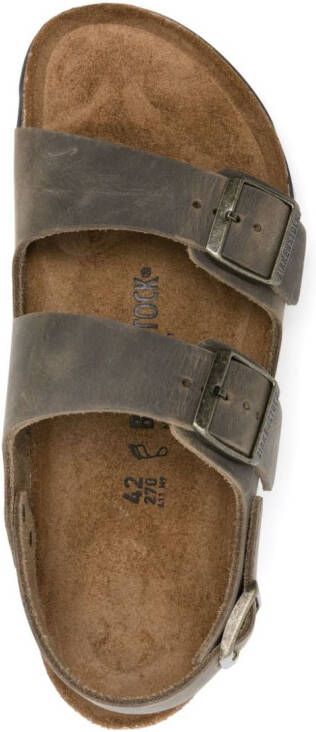 Birkenstock Milano leren sandalen Groen