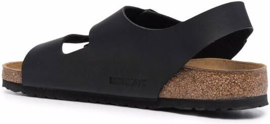 Birkenstock Milano sandalen met dubbele bandjes Zwart