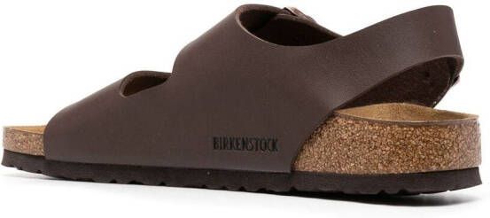 Birkenstock Milano sandalen met gesp Bruin