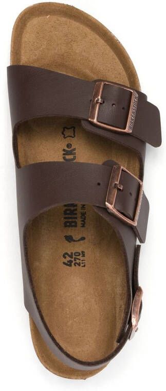 Birkenstock Milano sandalen met gesp Bruin