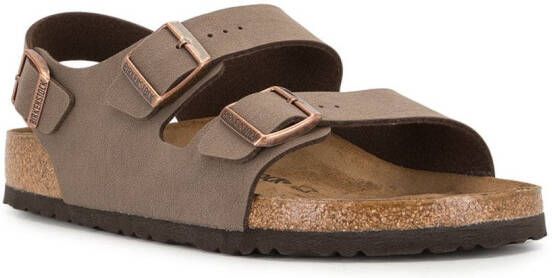 Birkenstock Milano sandalen met gesp Bruin