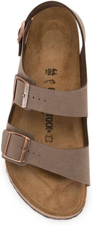 Birkenstock Milano sandalen met gesp Bruin