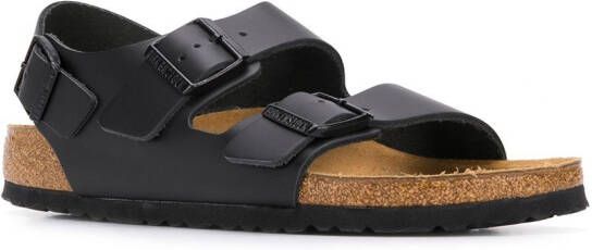 Birkenstock Milano sandalen met gesp Zwart