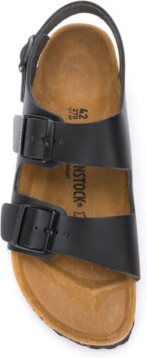 Birkenstock Milano sandalen met gesp Zwart