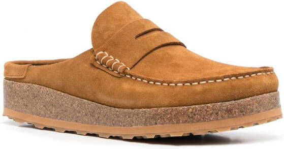 Birkenstock Naples suède loafers Bruin