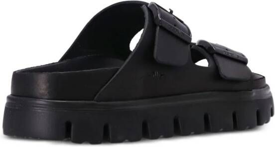 Birkenstock Papillio Arizona slippers met gesp Zwart