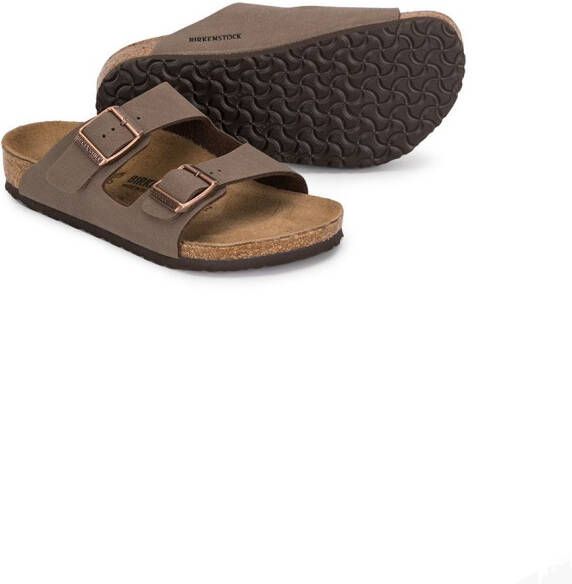 Birkenstock Kids Sandalen met dubbele band Bruin