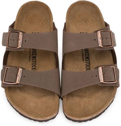 Birkenstock Kids Sandalen met dubbele band Bruin