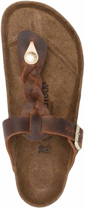 Birkenstock Sandalen met gevlochten detail Bruin