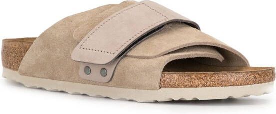 Birkenstock Sandalen met klittenband Beige - Schoenen.nl