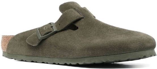 Birkenstock Suède-leren pantoffels Groen