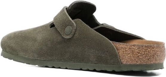 Birkenstock Suède-leren pantoffels Groen