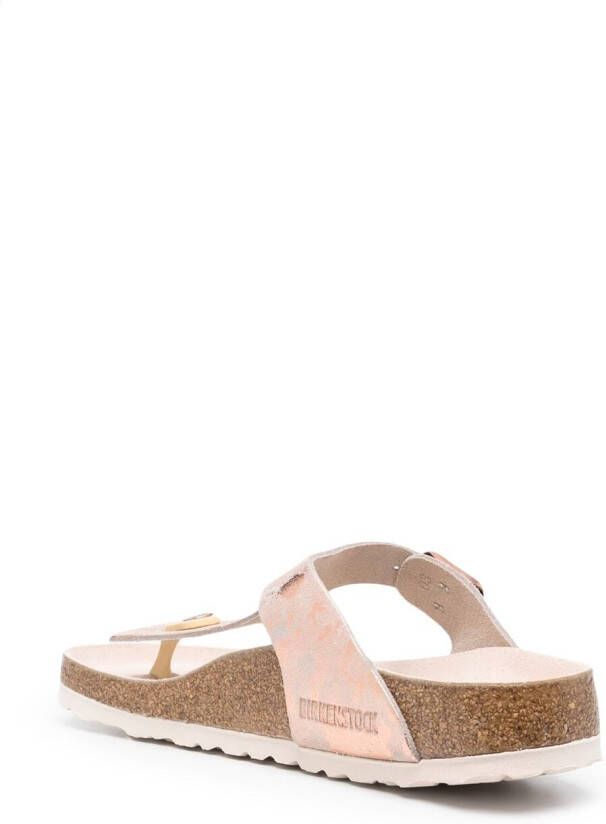 Birkenstock Teenslippers met marmerprint Roze