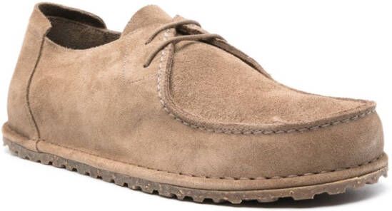 Birkenstock Utti suède derby schoenen Bruin