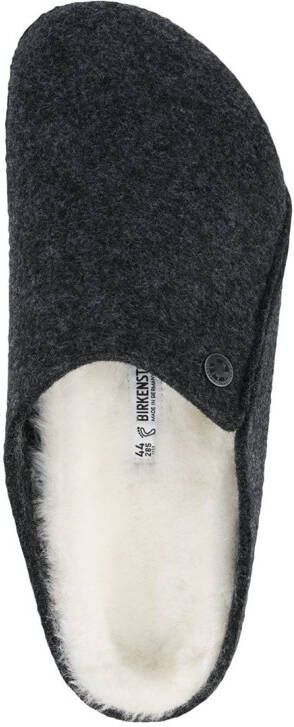 Birkenstock Zermatt wollen slippers Grijs