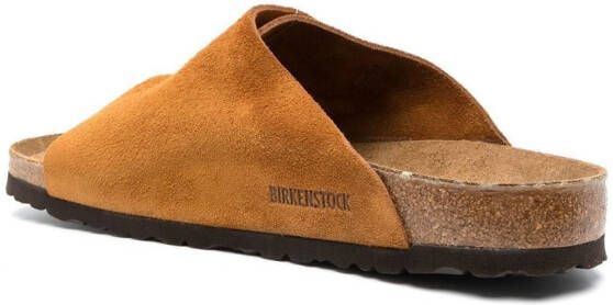 Birkenstock Zürich sandalen met gesp Bruin