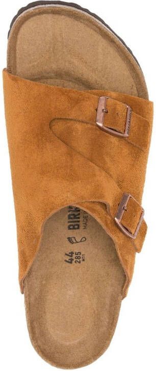 Birkenstock Zürich sandalen met gesp Bruin