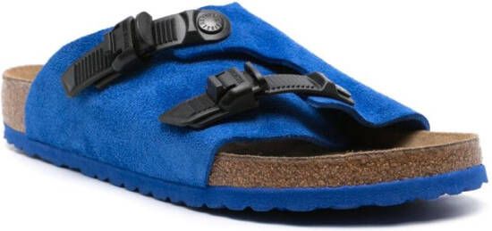 Birkenstock Zurich Tech suède slippers Blauw