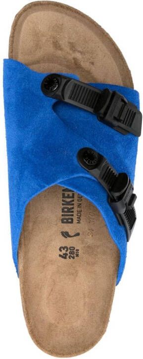 Birkenstock Zurich Tech suède slippers Blauw