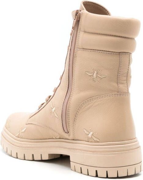 Blue Bird Shoes Leren laarzen Beige