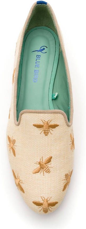 Blue Bird Shoes Bees rieten loafers Beige