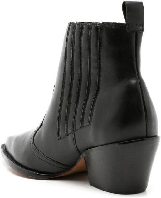 Blue Bird Shoes Country leren enkellaarzen Zwart