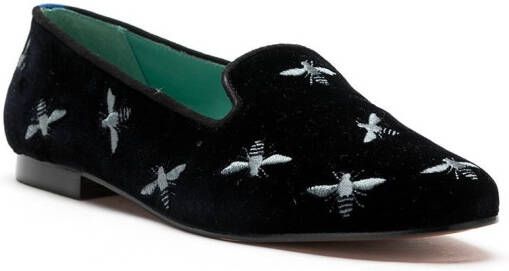 Blue Bird Shoes Fluwelen loafers Zwart
