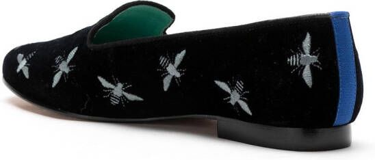 Blue Bird Shoes Fluwelen loafers Zwart