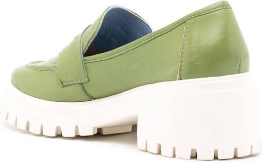 Blue Bird Shoes Leren loafers Groen
