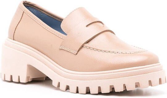 Blue Bird Shoes Loafers met chunky zool Beige