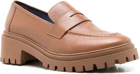 Blue Bird Shoes Loafers met lage hak Bruin
