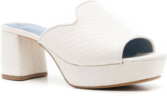 Blue Bird Shoes Sandalen met blokhak Wit