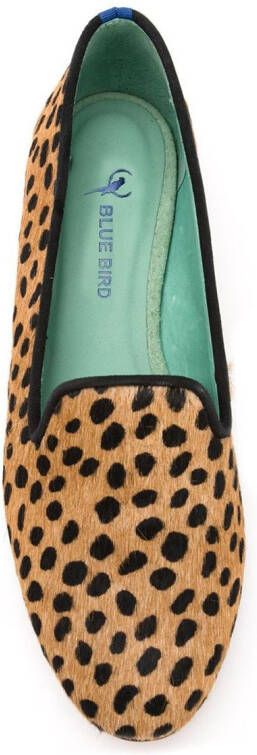 Blue Bird Shoes Sneakers met dierenprint Beige