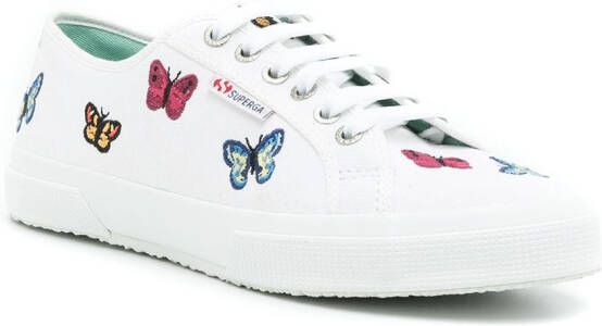 Blue Bird Shoes Sneakers met vlinderprint Wit