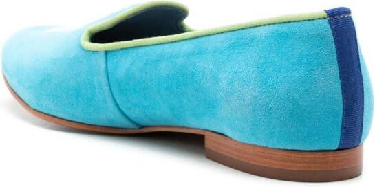 Blue Bird Shoes Suède loafers Blauw