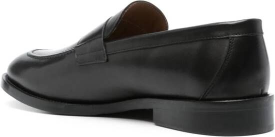 Boggi Milano Leren loafers Zwart