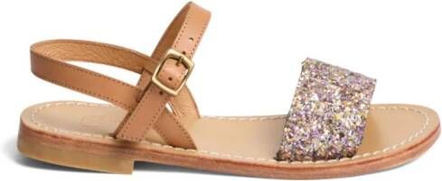 Bonpoint Apis sandalen met glitter Roze