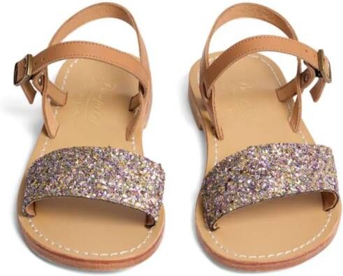 Bonpoint Apis sandalen met glitter Roze