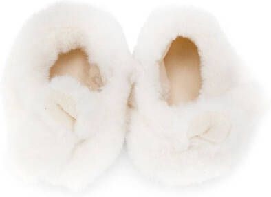 Bonpoint Bunny slippers van imitatiebont Wit