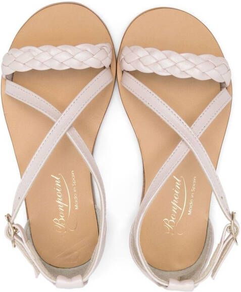 Bonpoint Sandalen met kralen bandjes Roze