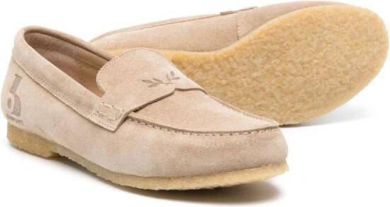 Bonpoint Suède loafers Beige