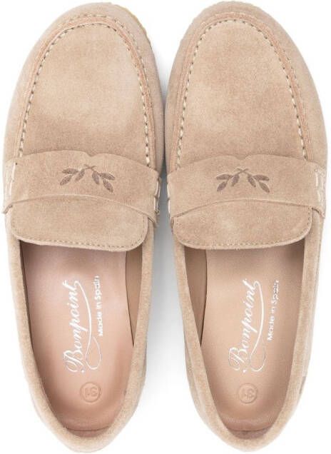 Bonpoint Suède loafers Beige