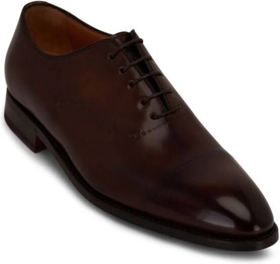 Bontoni Vittorio lakleren Oxford schoenen Bruin
