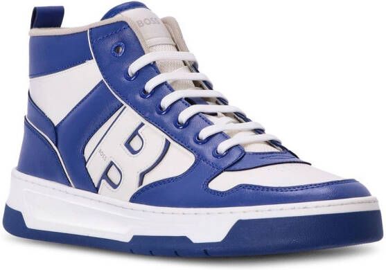 BOSS Baltimore high-top sneakers Blauw