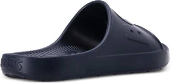 BOSS Slippers met logo-reliëf Blauw