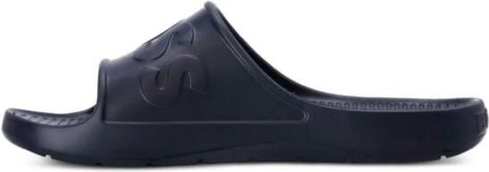 BOSS Slippers met logo-reliëf Blauw