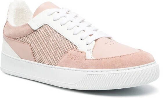BOSS Sneakers met mesh vlak Roze