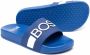 BOSS Kidswear Badslippers met logoprint Blauw - Thumbnail 4